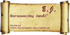 Borsoveczky Jenő névjegykártya